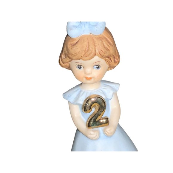 Enesco Growing Up Girl 2nd Birthday Porcelain Figurine - Picture 3 of 11